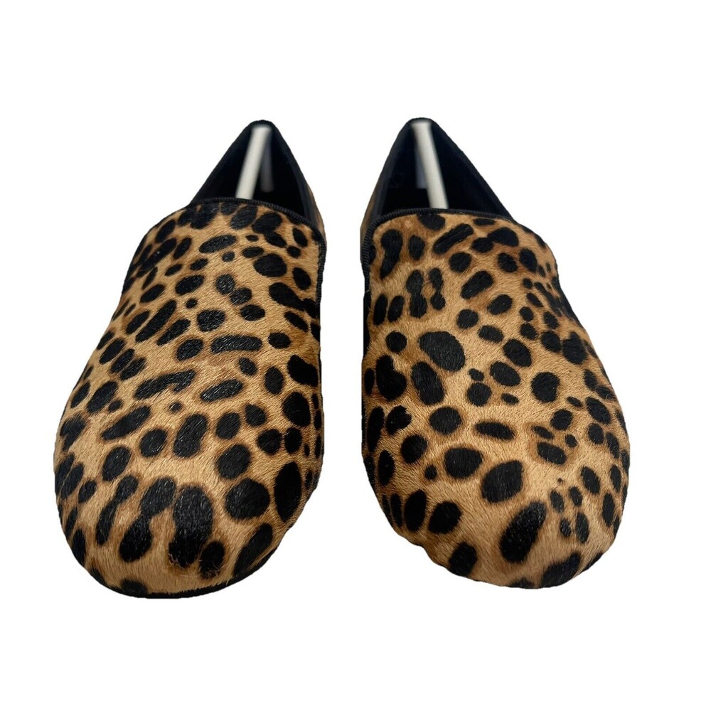 BIRDIES The Starling in Cheetah Womens 5 shoes Slipper Flat Loafer Calf Hair NIB - Picture 4 of 13